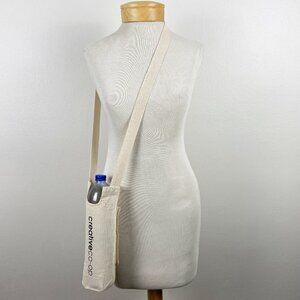 CREATIVE CO-OP | Canvas Water Bottle Phone Wallet Crossbody Holder Carryall Bag